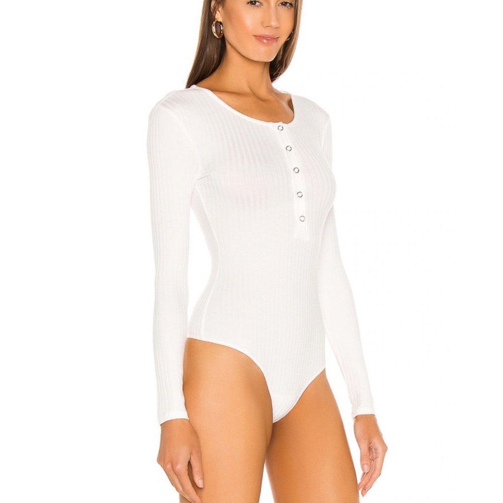 Lovers + Friends | Lina  Bodysuit Ribbed Jersey Fabrication